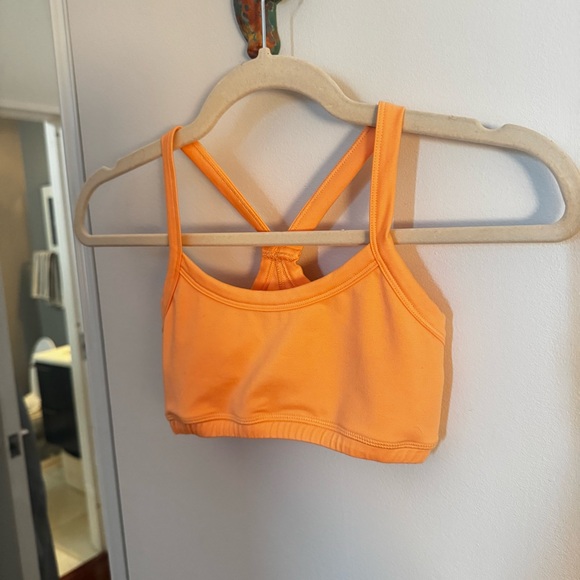MORGAN STEWART SPORT neon peach orange sports bra - Picture 3 of 5
